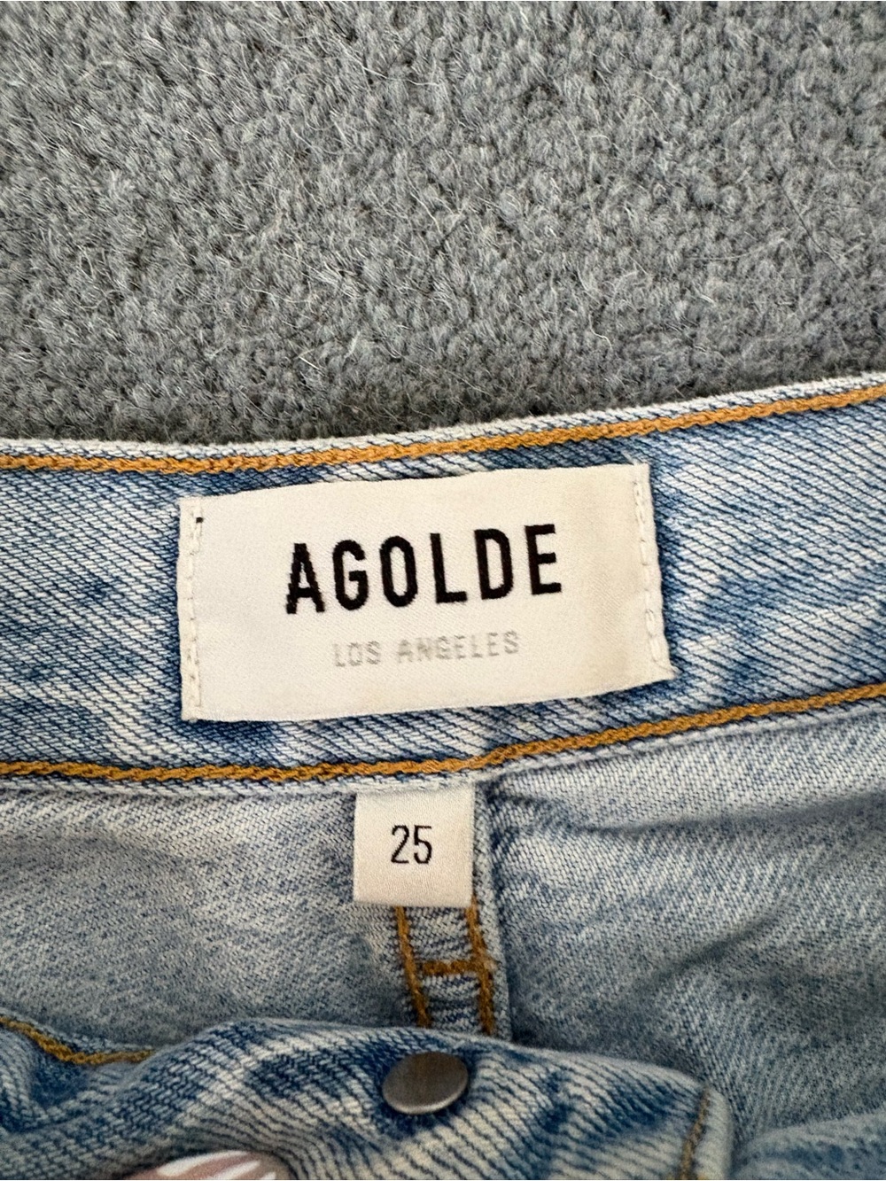 AGOLDE Light Wash Denim Jeans - Riley 25